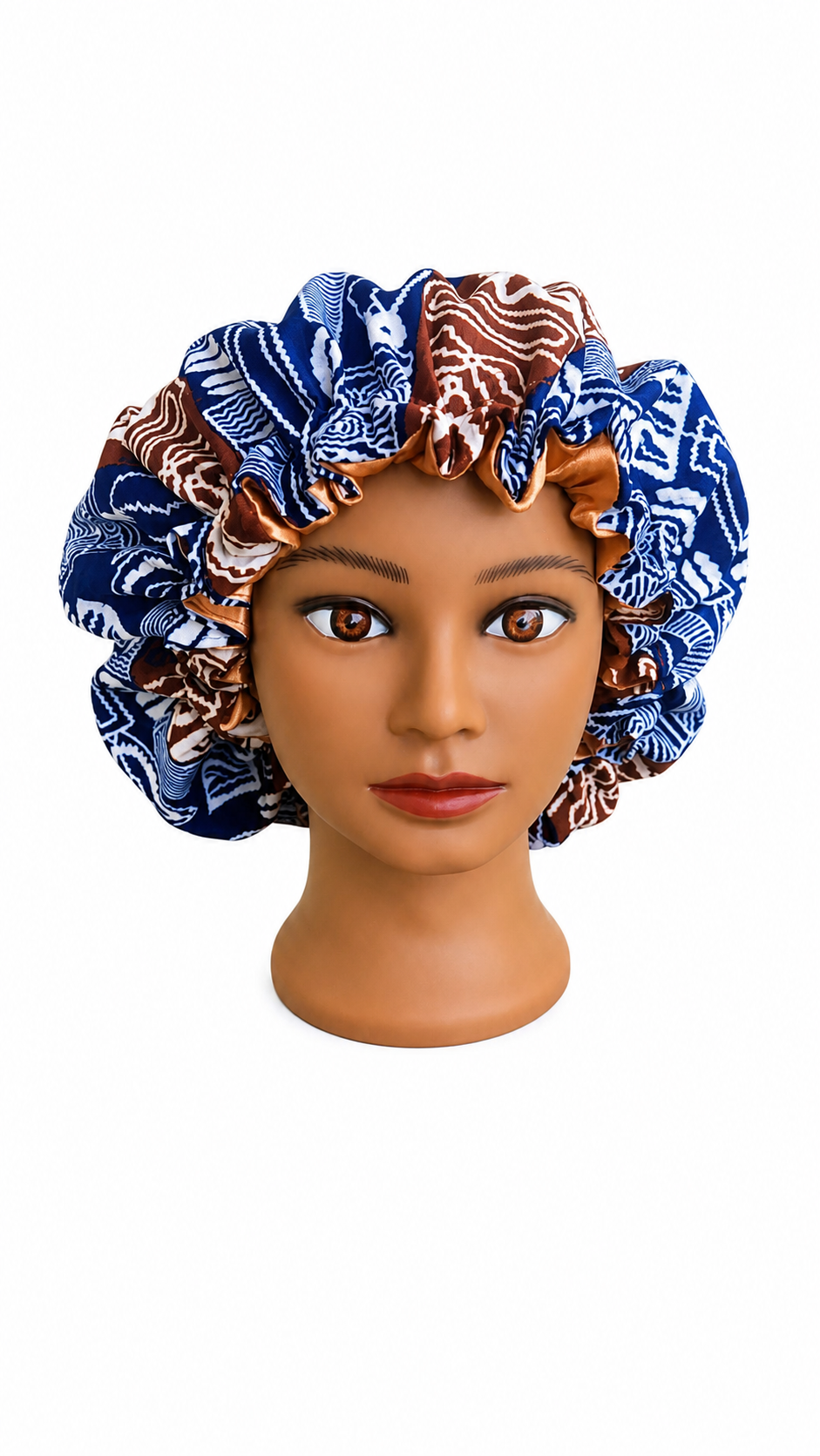👑 Royal Heritage Satin Hair Bonnet🤎💙.