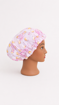 Sweet Elephant Design Satin Bonnet – Breathable Hair Protection for Kids 🐘🩷💫💛🤍